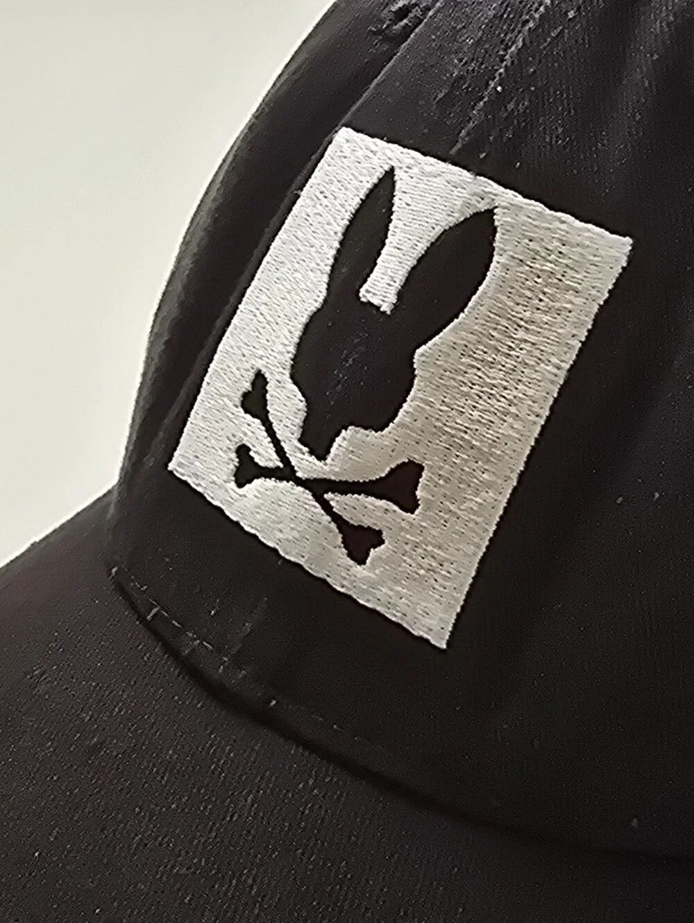 Psycho Bunny Black Logo Snapback Baseball Cap Hat One Size